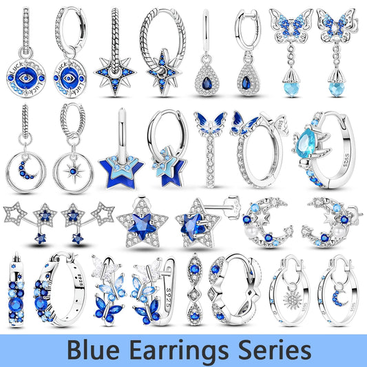 Funkelnde 925er Silber Creolen m. Zirkonia | Luxus-Qualität | Trend Ohrringe