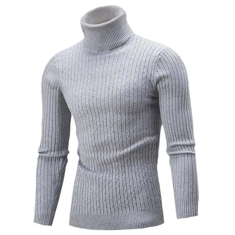 Herren Rollkragen Pullover Sweatshirt Pulli Zipper Sweater Shirt Langarmshirt