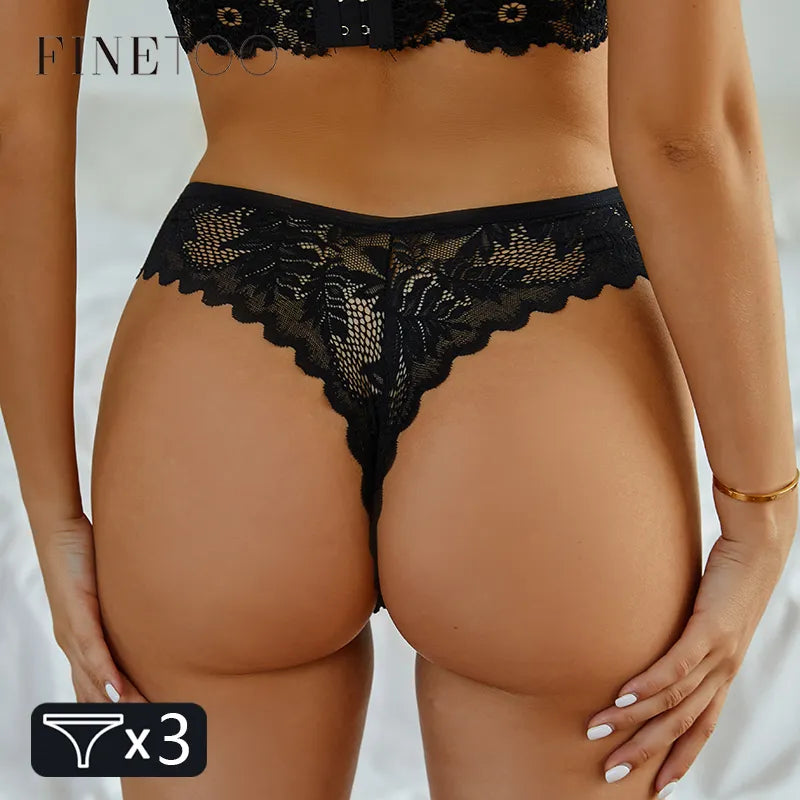 3Stk/set Frauen Spitze Tanga G-String Höschen Sexy Schlüpfer Slip Dessous Unterwäsche