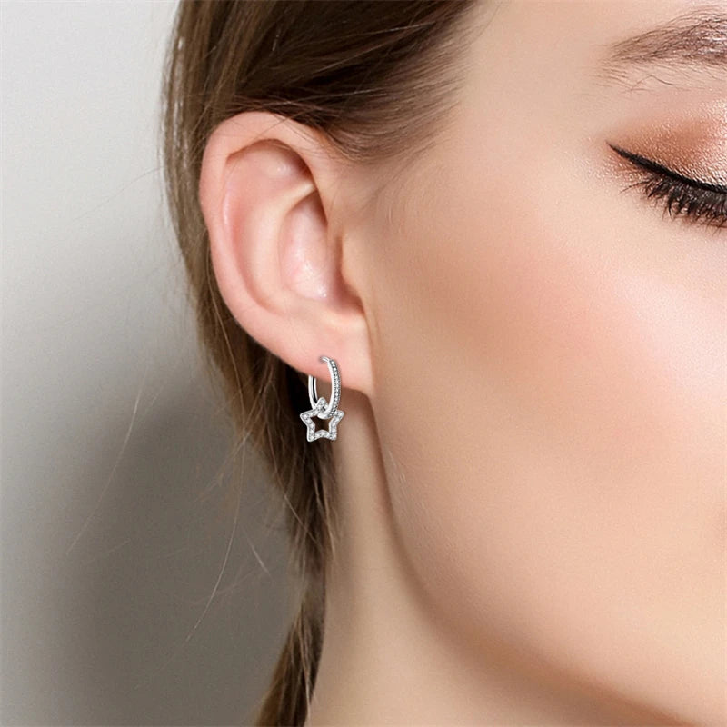 Creole Argento 925 Sterling Zirconi | Orecchini Eleganti Ipoallergenici Regalo