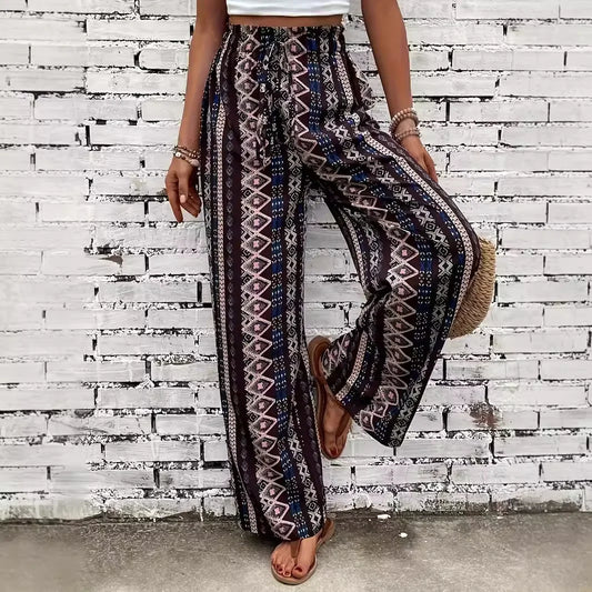 Damen Yoga Hose Bootcut Hüftjeans Hippie Retro Flared Leggins Bohemian Style
