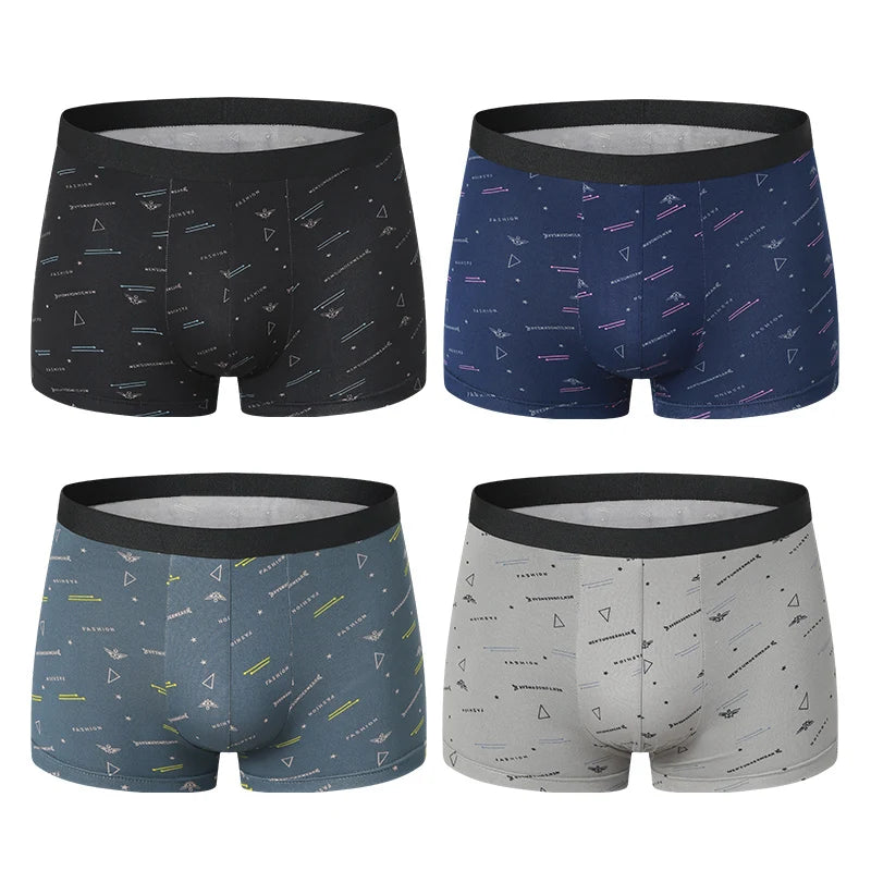 4er Pack Herren Boxershorts Unterhosen Basic Unterwäsche Boxer Shorts