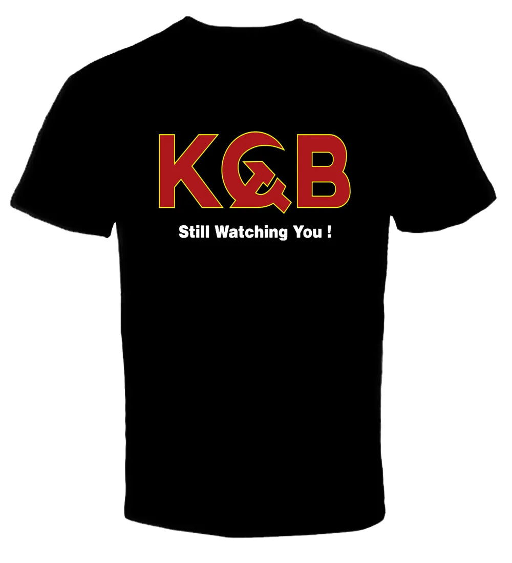 Herren Fashion KGB Still Watching You T-Shirt Rundhals Unisex Sommer Streetwear