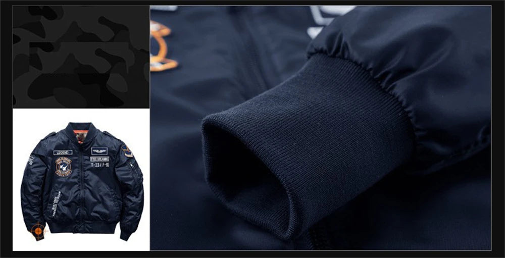 MA-1 Bomber Jacke Fliegerjacke Baseball Pilotenjacke Baseballjacke Air Force