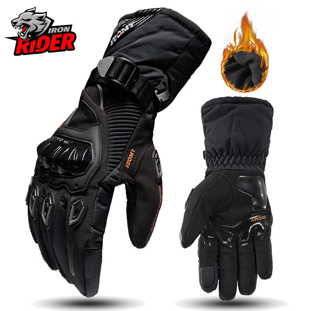 Motorradhandschuhe mit Knöchelprotektor Herren Motorrad Handschuhe Touchscreen