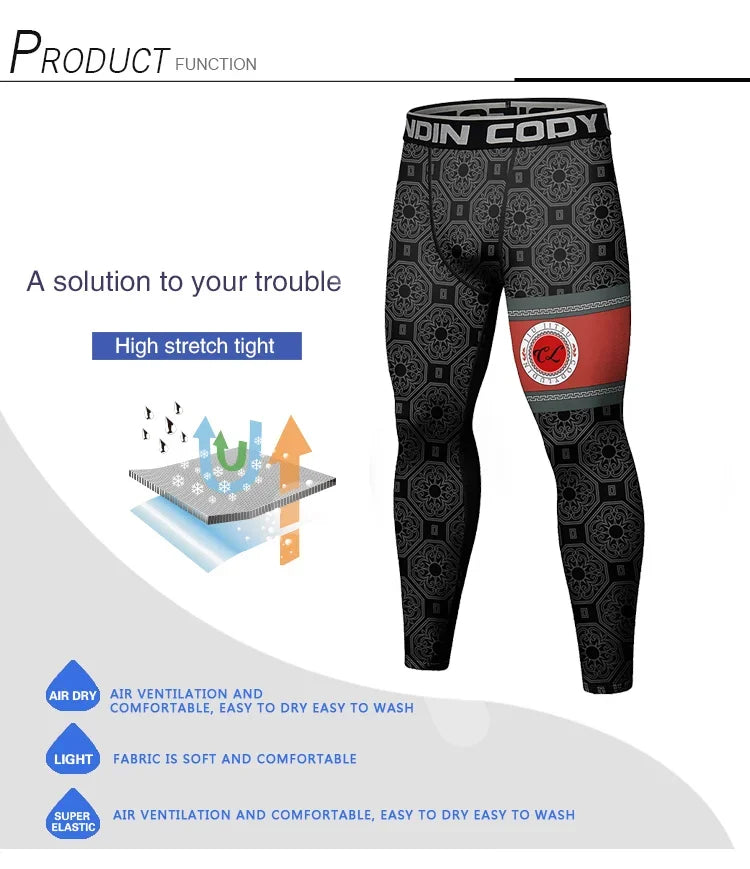 Herren Leggings Sporthose Jogginghose Trainingshose Lauf Hose Kompressionshose