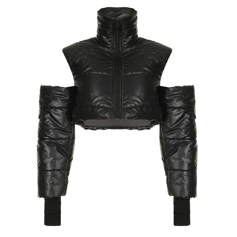 Damen Glänzende Daunenjacke Mit Kapuze Pink Steppjacke Streetwear Stepp Jacke