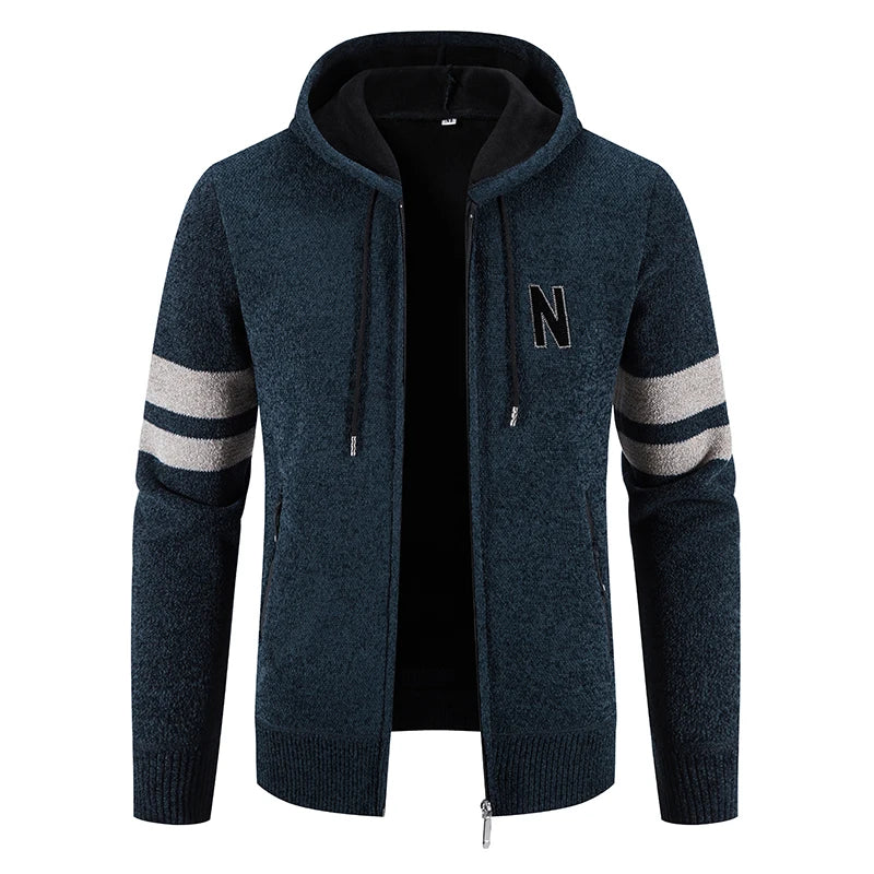 Herren Herbst Jacke Übergangsjacke Hoodie Sweatjacke Outdoor Zipper Sweater NEU