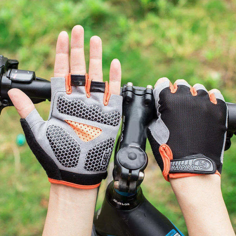 Fahrradhandschuhe Fahrrad Halbfinger Handschuhe Sport Fitness Gym Damen Herren