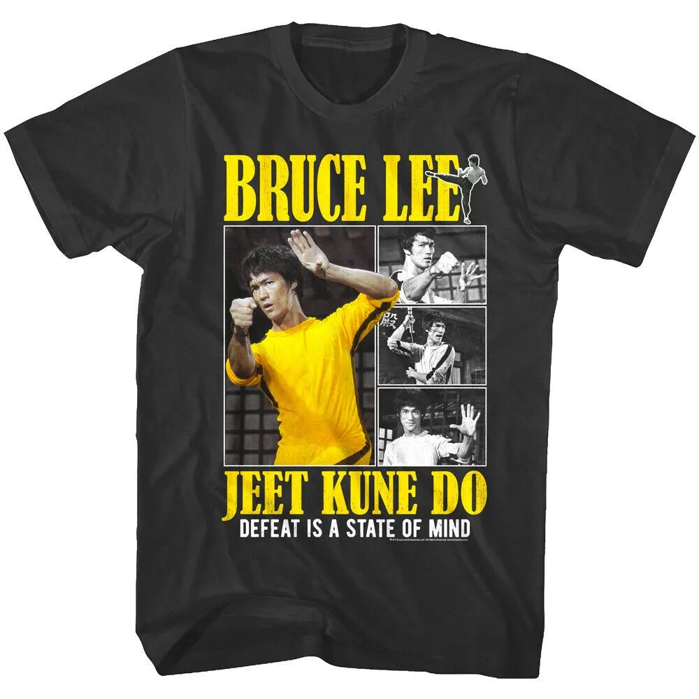 Herren Fashion Vintage Jeet Kune Do Kung Fu T-Shirt Rundhals Unisex Streetwear