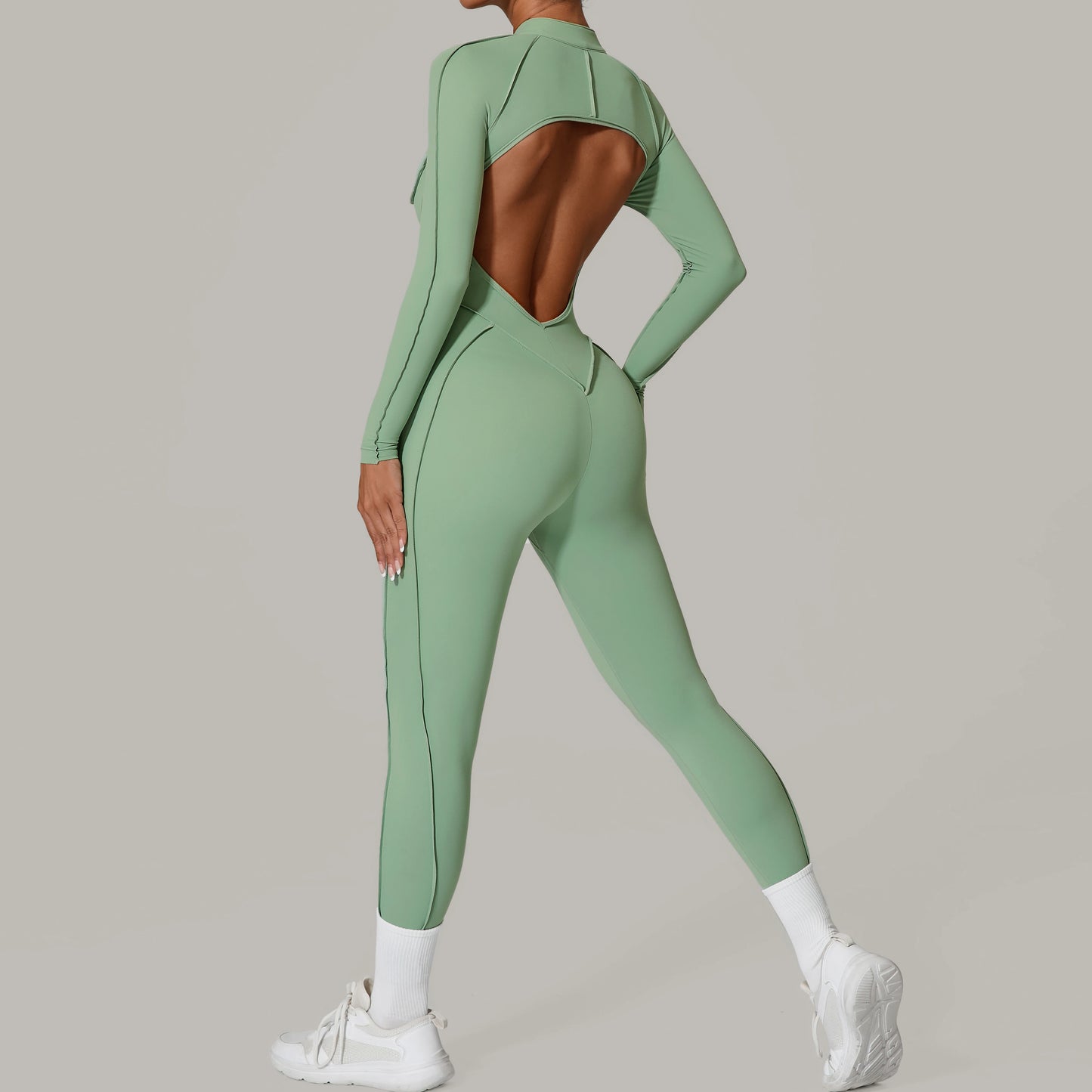 Yoga Fitness Overalls Jumpsuit Gym Stretch Leggings Jogging Anzug Top Push Up