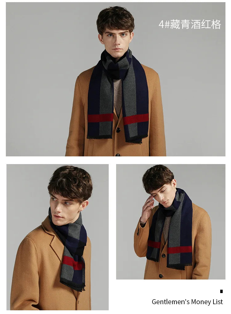 Herren Schal Winterschal Stola Schlauchschal Halstuch Wollschal Strickschal Loop