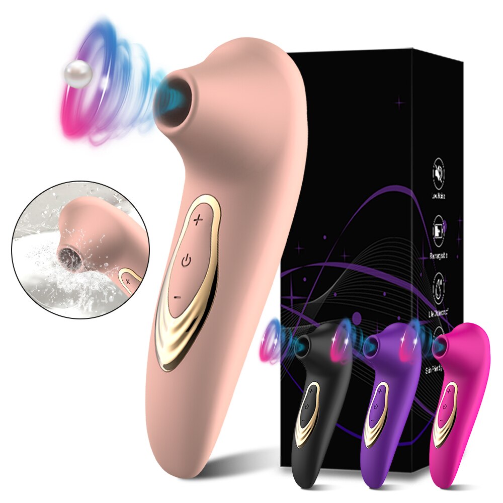 Silikon Dildo G-Punkt Saug Vibrator 10 modi Sexspielzeug für Frauen Klitoris