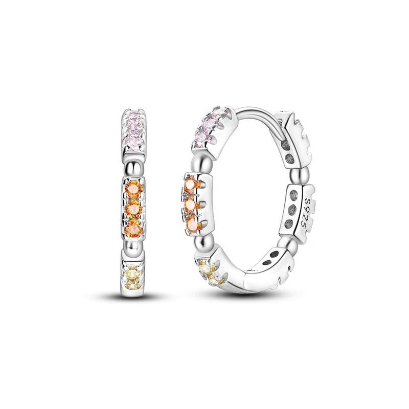 Creolen 925 Silber Ohrringe Zirkonia | Hypoallergen | Luxus Ohrstecker Geschenk