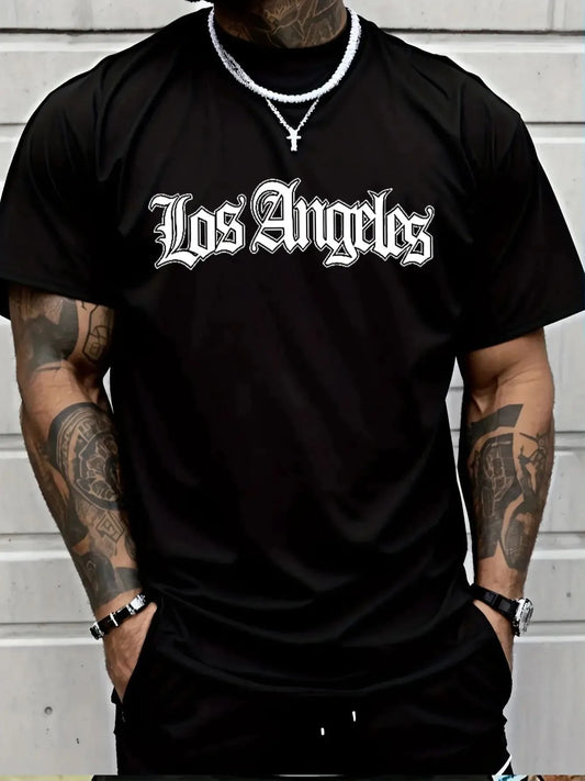 Herren T-Shirt Los Angeles Shirt Rundhals Streetwear Tank Top Hemd Polohemd Tops