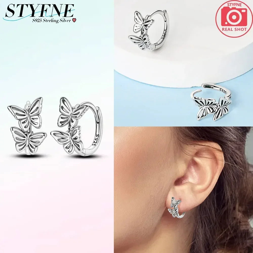 Creolen 925 Silber Ohrringe Zirkonia | Hypoallergen | Luxus Ohrstecker Geschenk
