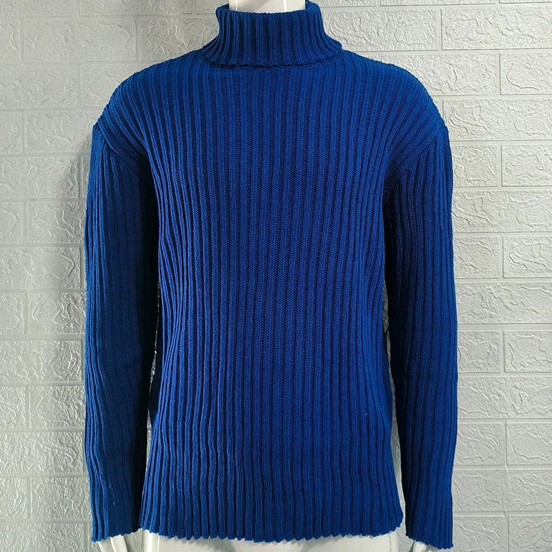 Herren Rollkragen Pullover Sweatshirt Pulli Zipper Sweater Shirt Langarmshirt