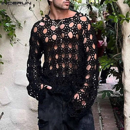 Fetisch Fashion Männer Sexy Bodysuits Herren Body Shirts Hemd Transparent Club