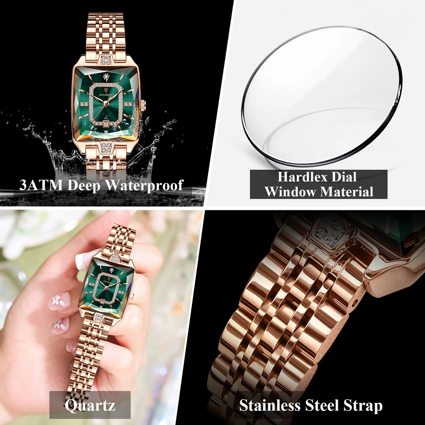 Orologio da Polso Donna Quarzo Quadrante Acciaio Inossidabile Classico Elegante