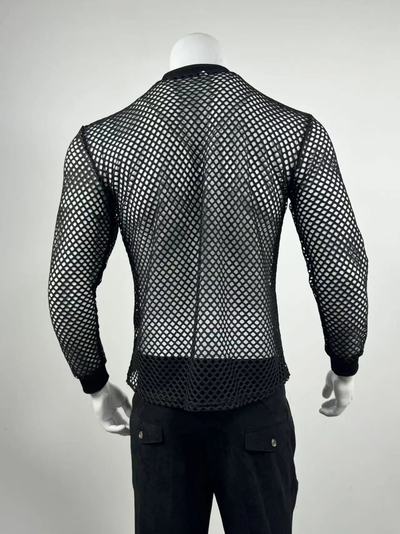 Fetisch Fashion Männer Oberteil Sexy Shirt Herren Body Hemd Transparent Clubwear