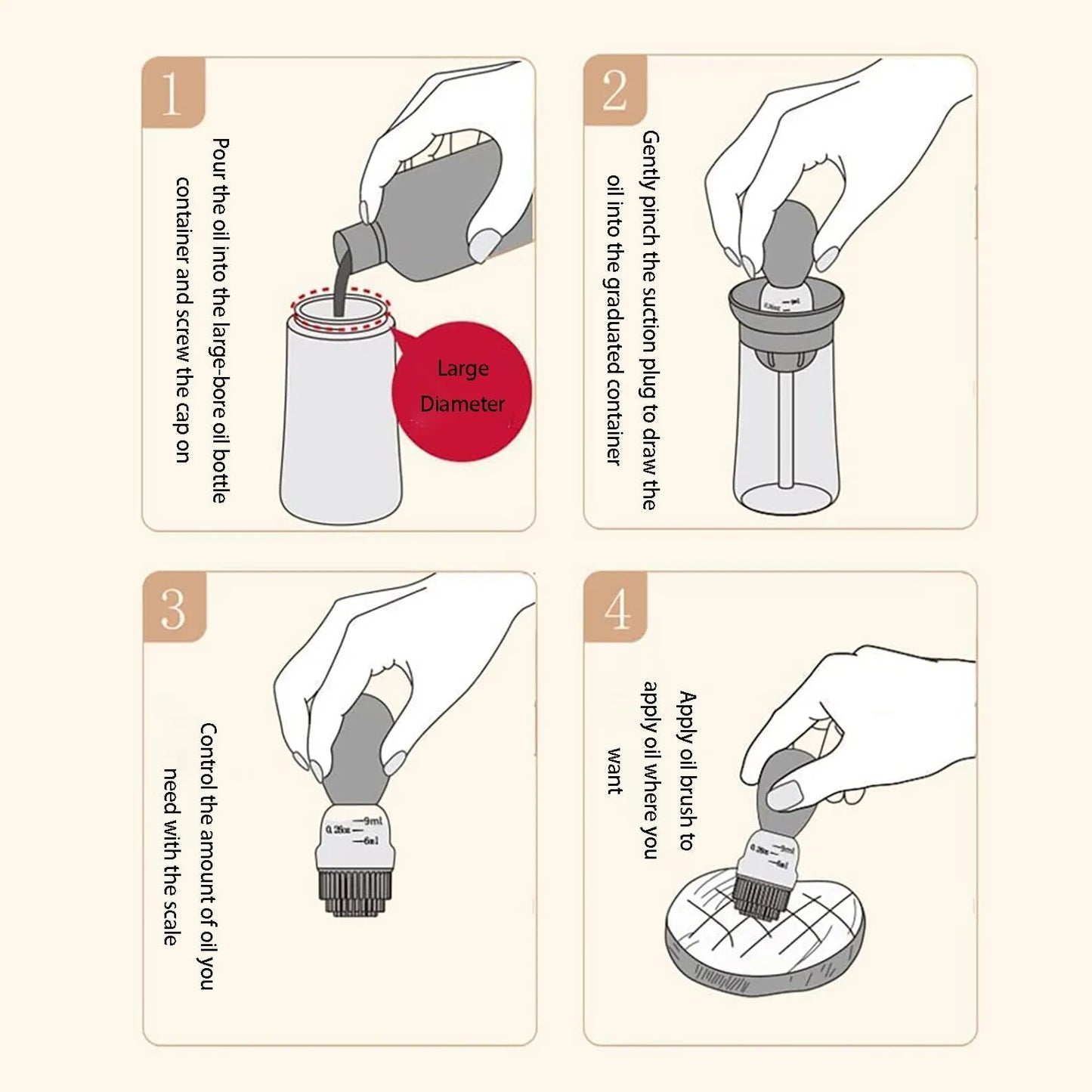 200/300ML Öl Sprayer Zerstäuber Ölsprüher Ölspender Bratpinsel Ölpinsel