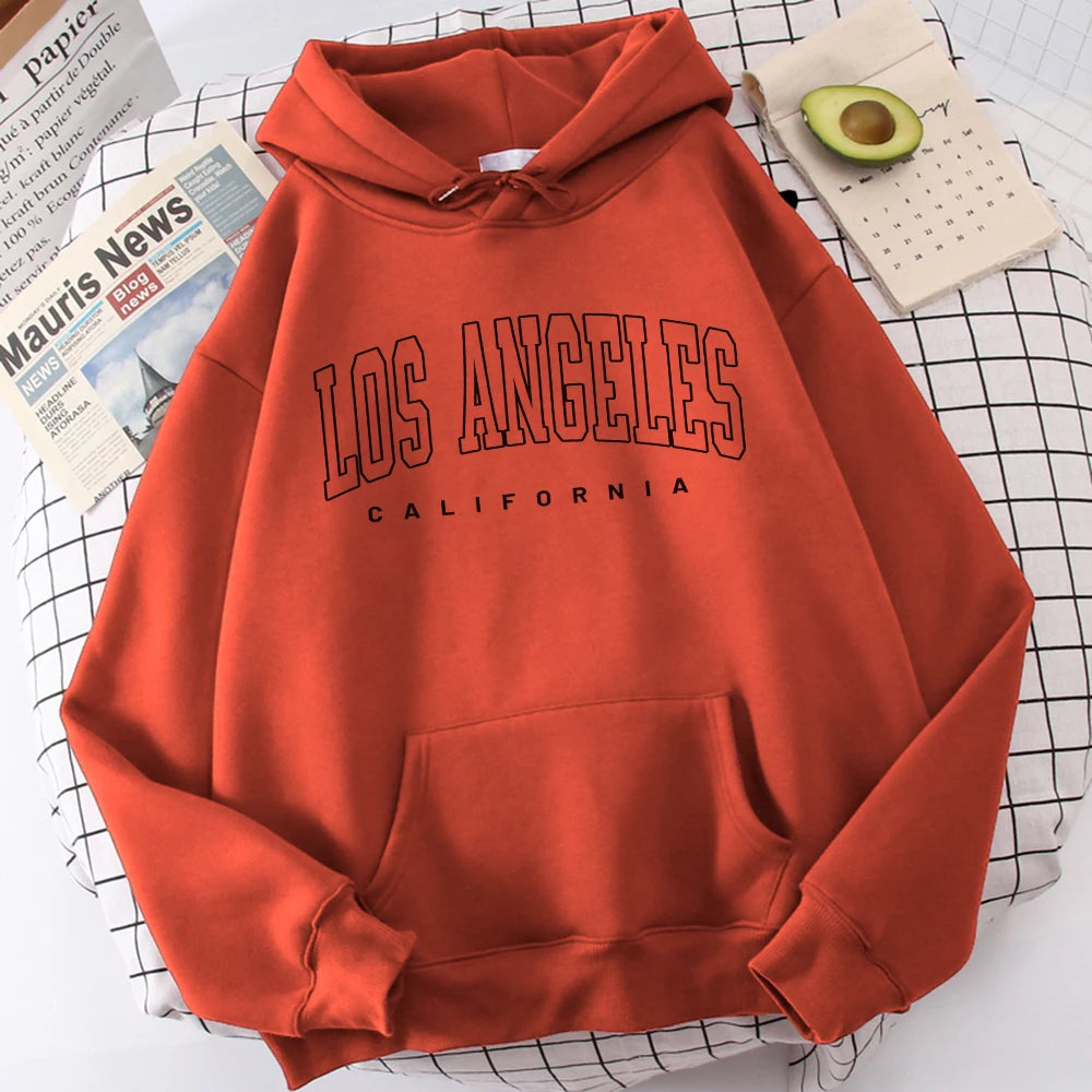 Los Angeles Kapuzenpullover Sweatshirt Hoodie Pulli Damen Kapuzenpulli Shirt