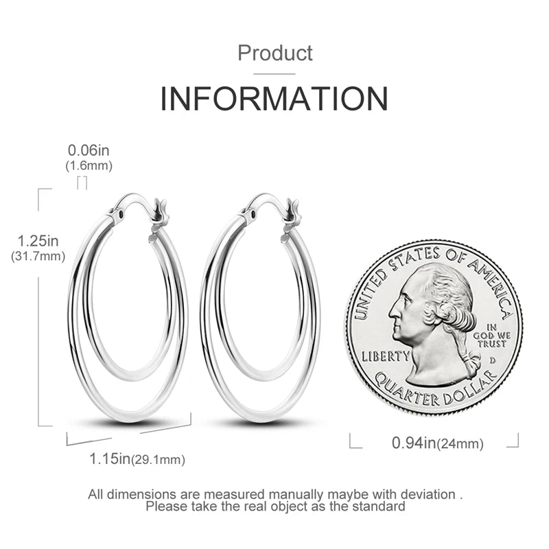 Funkelnde 925er Silber Creolen m. Zirkonia | Luxus-Qualität | Trend Ohrringe