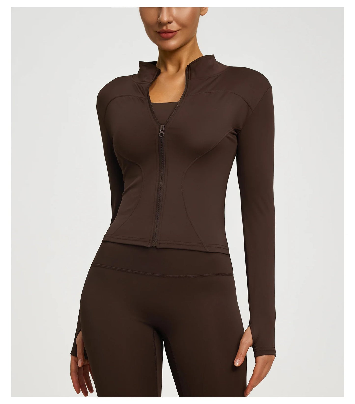 Damen kurze Sportjacke Sweatshirt Fitness Gym Jacke Yogajacke Yoga Sportswear