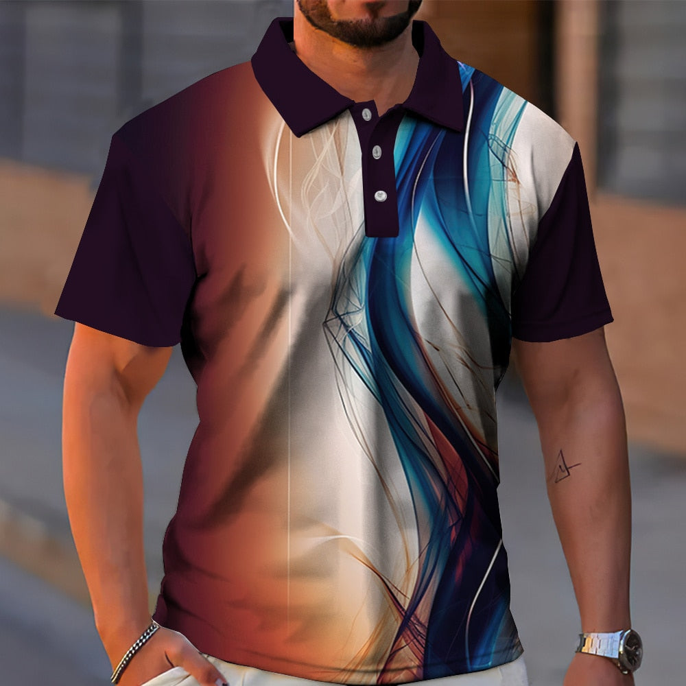 Herren Poloshirt POLO Shirt Zip Kontrast Kragen Kurzarm Slim Fit Hemd Polohemd Neu