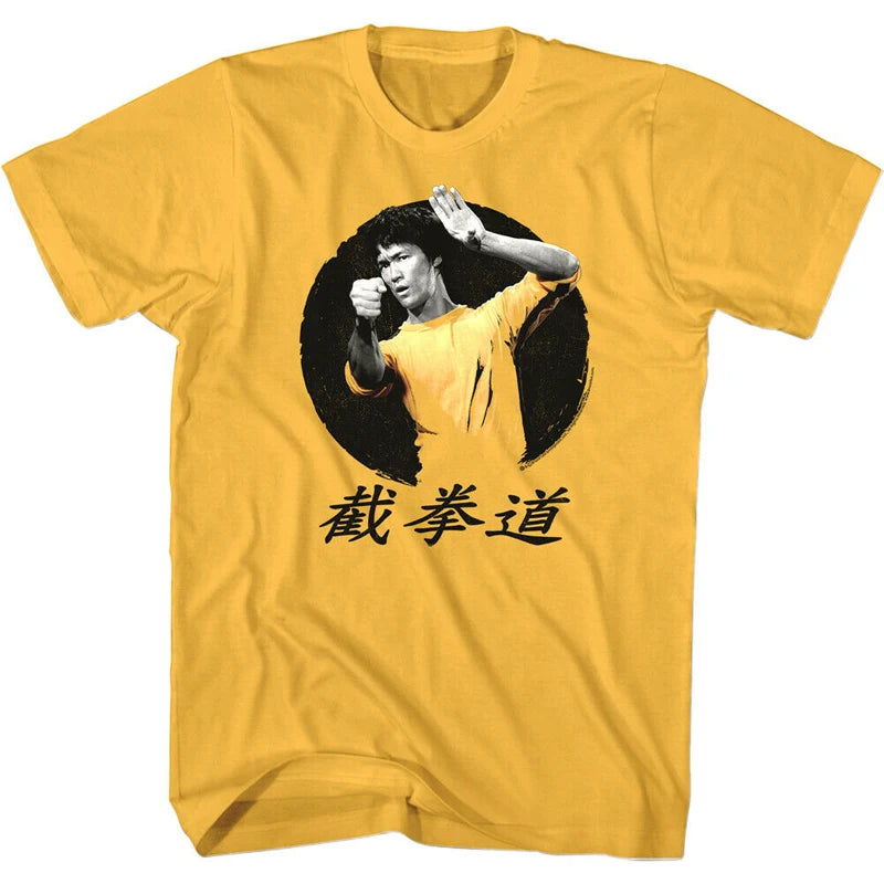 Herren Fashion Vintage Jeet Kune Do Kung Fu T-Shirt Rundhals Unisex Streetwear