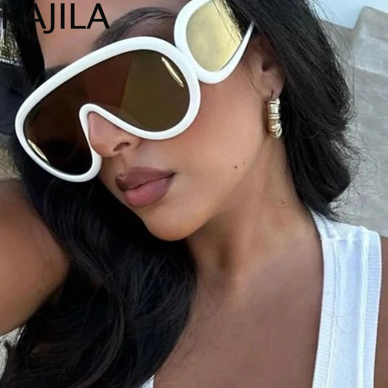 Designer Sonnenbrille Damen Herren Quadratische Übergröße Gläser Vintage UV400