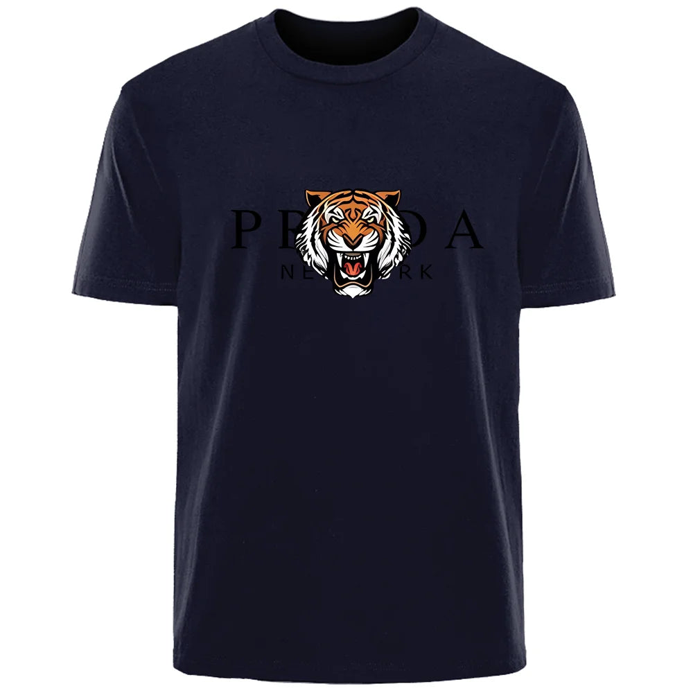 Männer T-Shirt Tiger Herrenmode Shirts Hemden Streetwear 100% Baumwolle Tank Top
