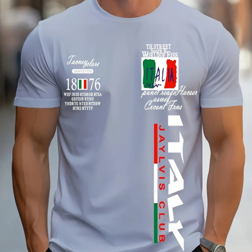Männer T-Shirt Italien Herrenmode Sport Shirts Hemd Streetwear Spandex Tank Top