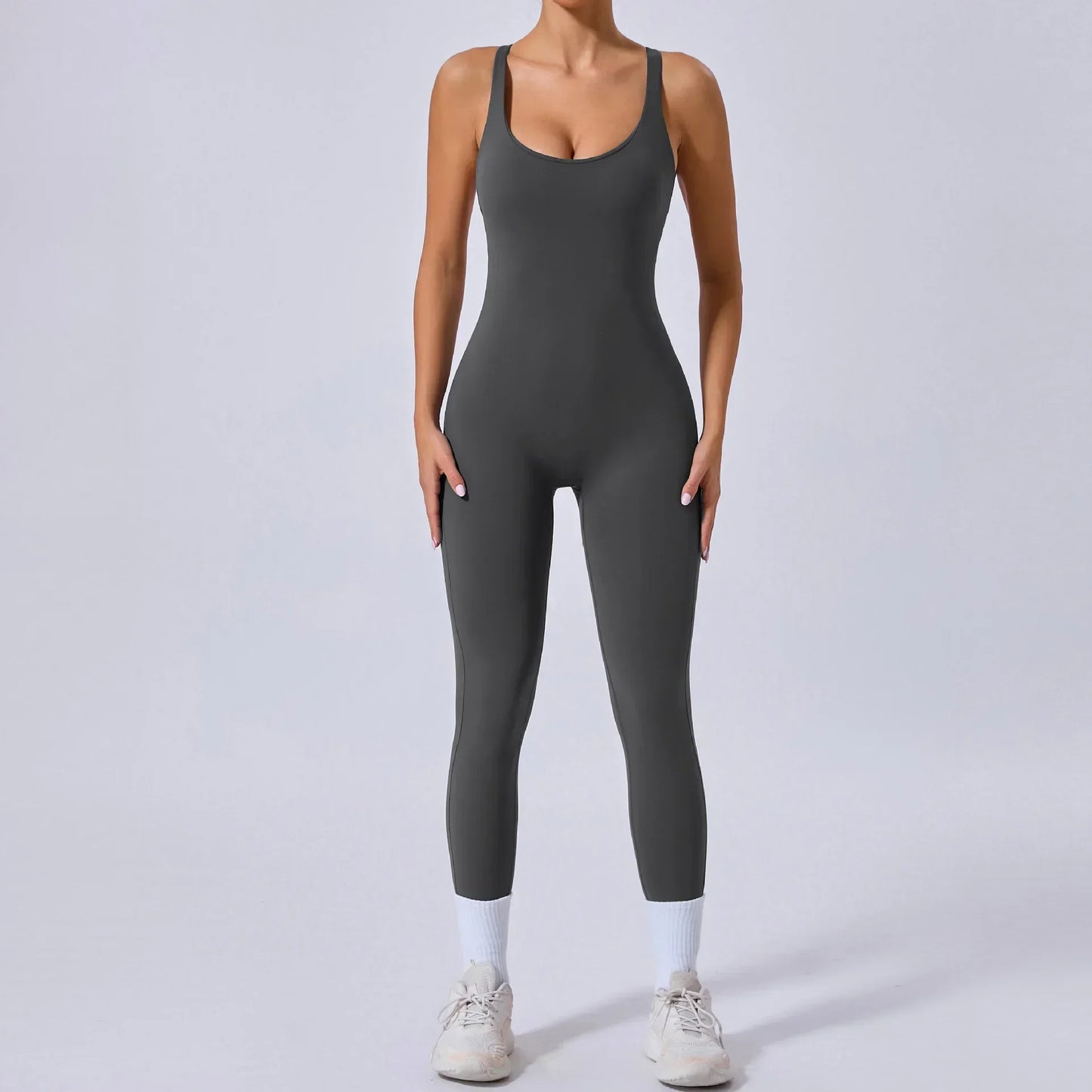 Tuta intera Sportiva Donna Rompers Pantaloni Yoga Palestra Sexy Jumpsuit Tutina