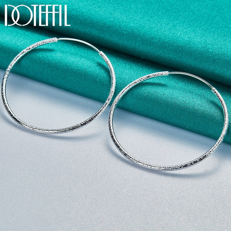 1 Paar Creolen aus 925 Sterling Silber Ohrringe Ohrschmuck Ohrstecker