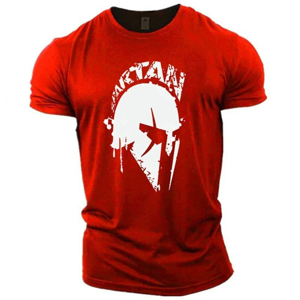 GYM Shirt Sport T-Shirt Herren Fitness Sportswear Streetwear Sparta Helm Top