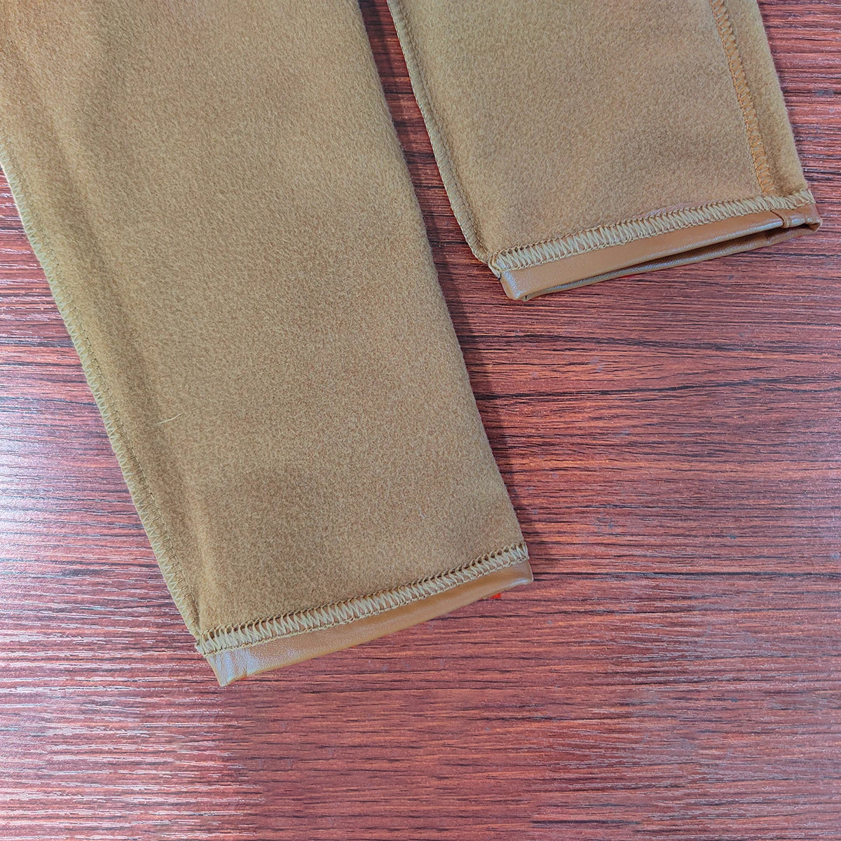 Damen Fashion Leggings Push Up Leggins Hose PU Lederhose mit Taschen Sexy