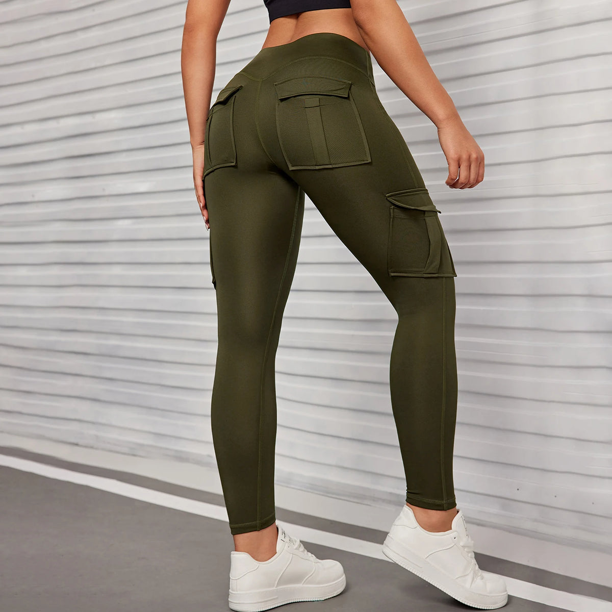 Leggins Donna Push up Vita Alta Pantaloni Sportivi Fitness Yoga Palestra Tuta