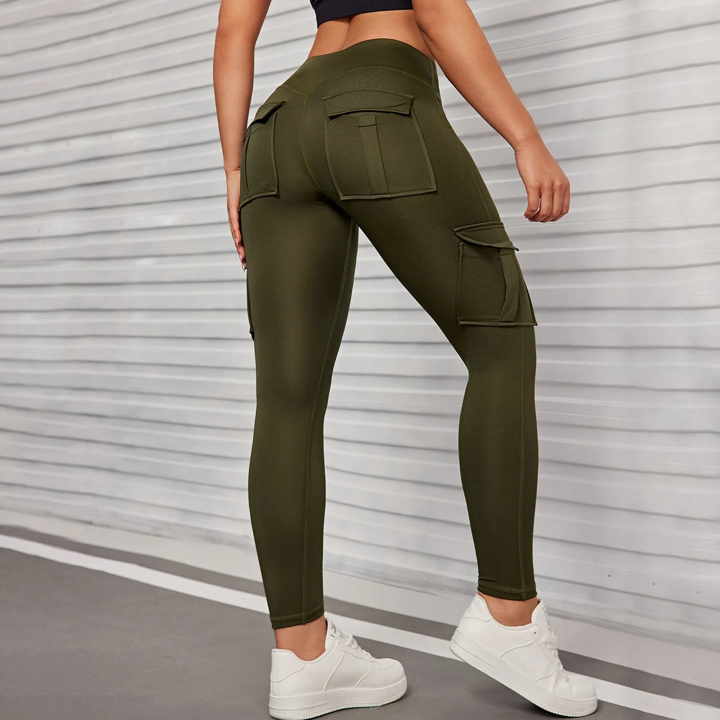 Leggins Donna Push up Vita Alta Pantaloni Sportivi Fitness Yoga Palestra Tuta