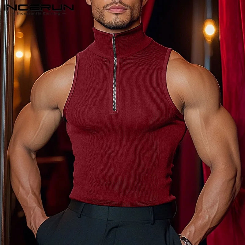 Herren Oberteil Ärmellos Tank Top Sexy Shirt Clubwear Muskel T-Shirt Unterhemd