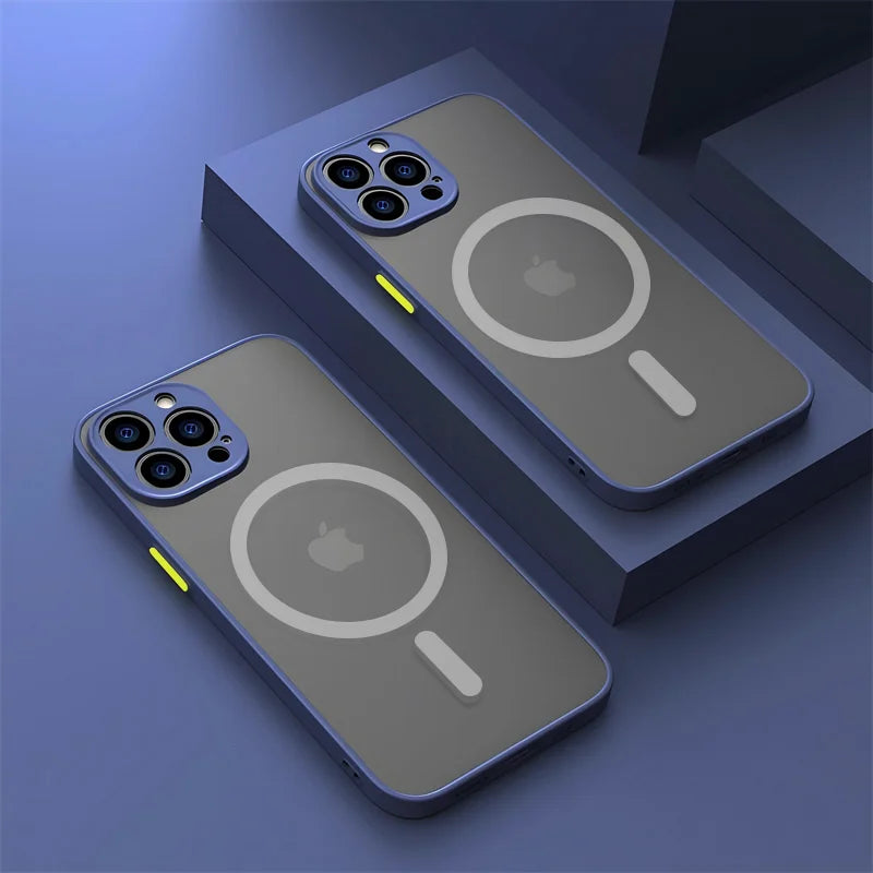 Custodia Cover Magsafe cellulare per iPhone 13 14 15 16 pro max Silicone Bumper