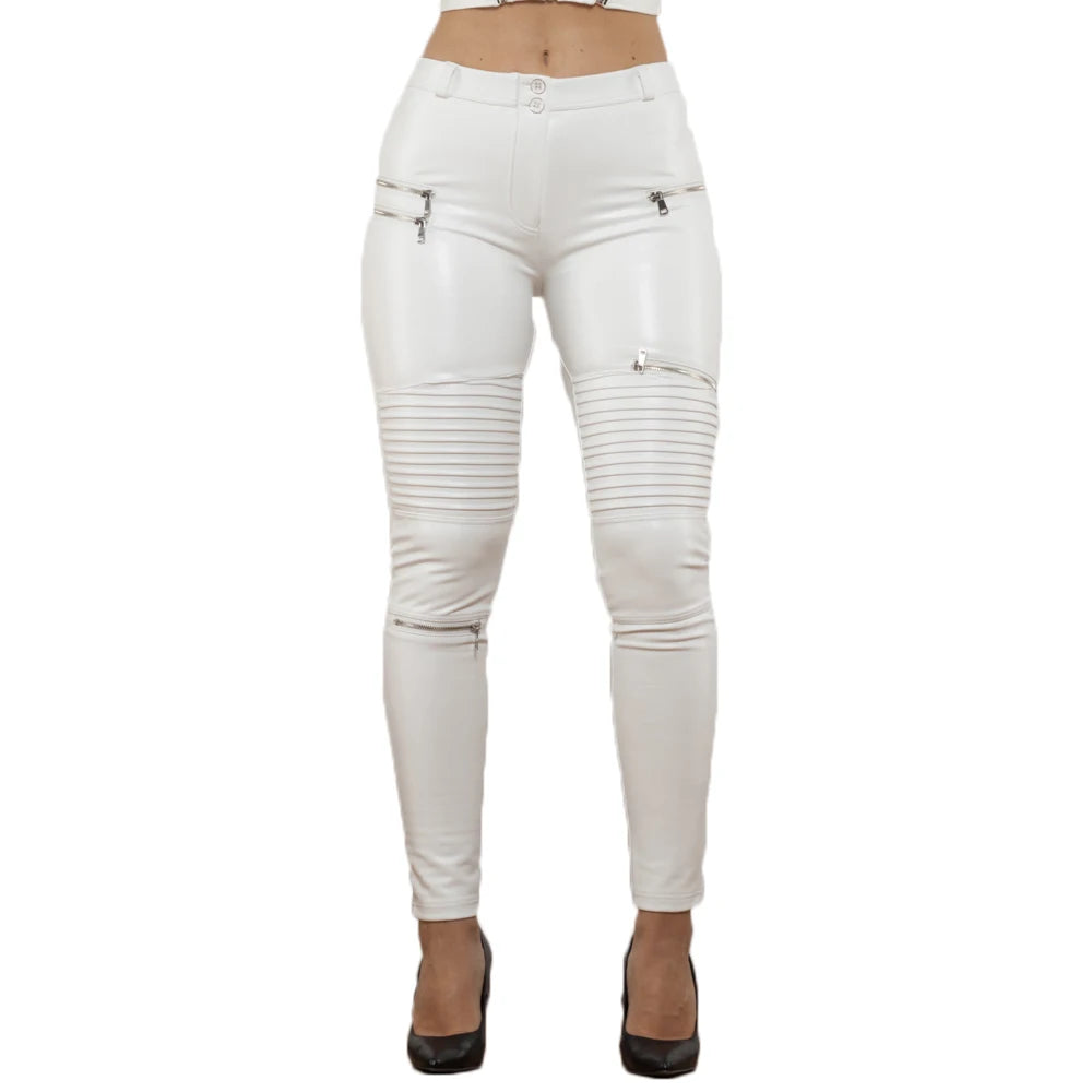 Sexy Leggins Donna Pantaloni Collant in Lattice Lucido Gothic Punk Night Club