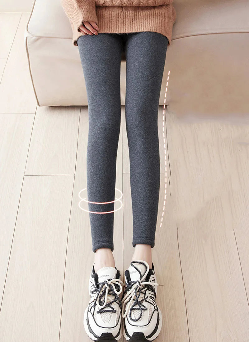 Frauen Hose Winter Leggins Warm Thermohose Innenfleece Leggings Strumpfhose
