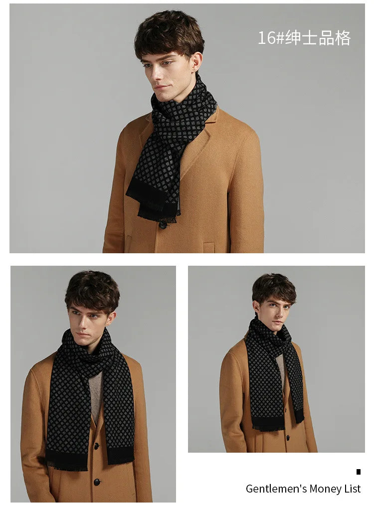 Herren Schal Winterschal Stola Schlauchschal Halstuch Wollschal Strickschal Loop