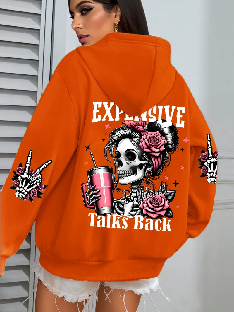 Punk Kapuzenpullover Sweatshirt Fleece Hoodie Pulli Damen Kapuzenpulli Shirt