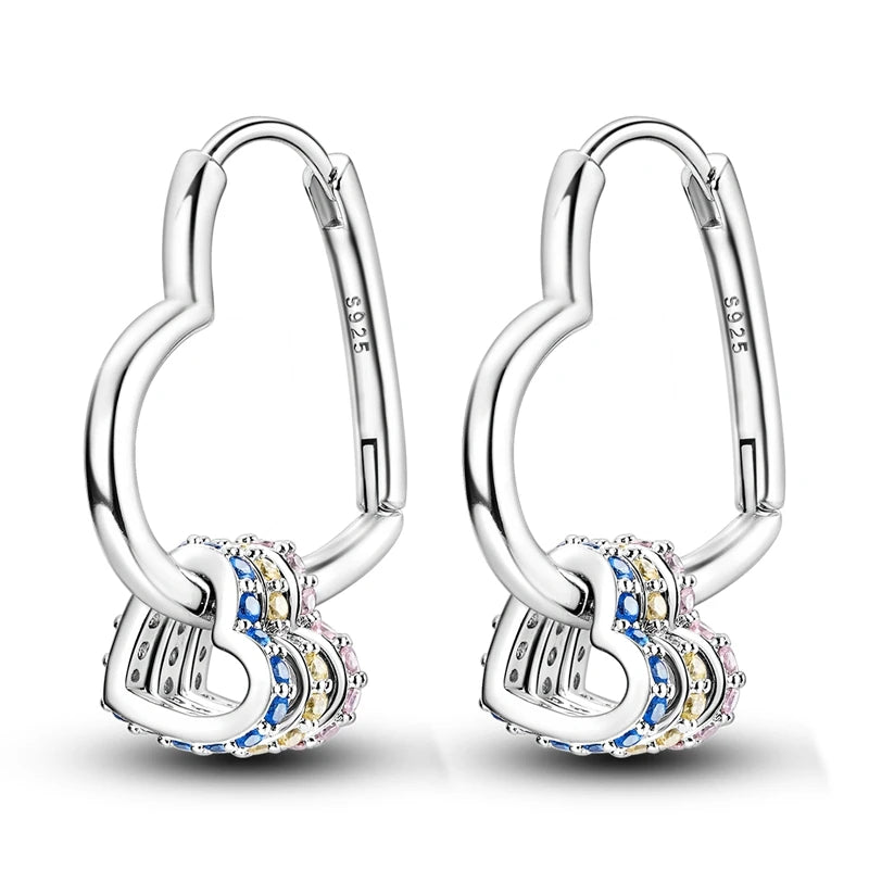 Creolen 925 Silber Ohrringe Zirkonia | Hypoallergen | Luxus Ohrstecker Geschenk