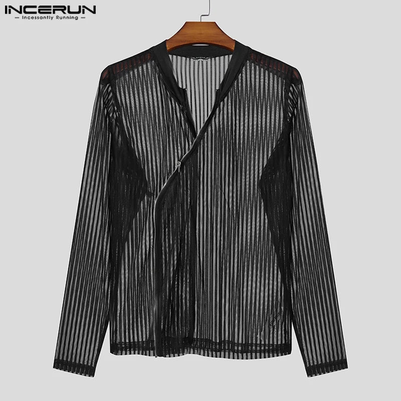 Fetisch Fashion Männer Oberteil Sexy Shirt Herren Body Hemd Transparent Clubwear