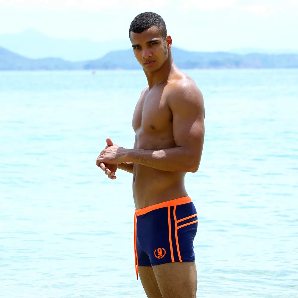 Heiße Badebekleidung Herren Atmungsaktive Badeanzüge Mann Badehose Boxershorts Sunga Badeanzüge Maillot De Bain Strandshorts
