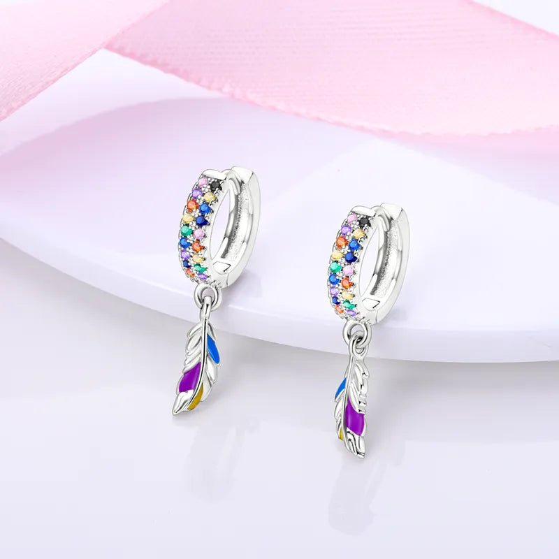 1 Paar Creolen aus 925 sterling Silber Ohrringe Ohrschmuck Zirkonia Ohrstecker