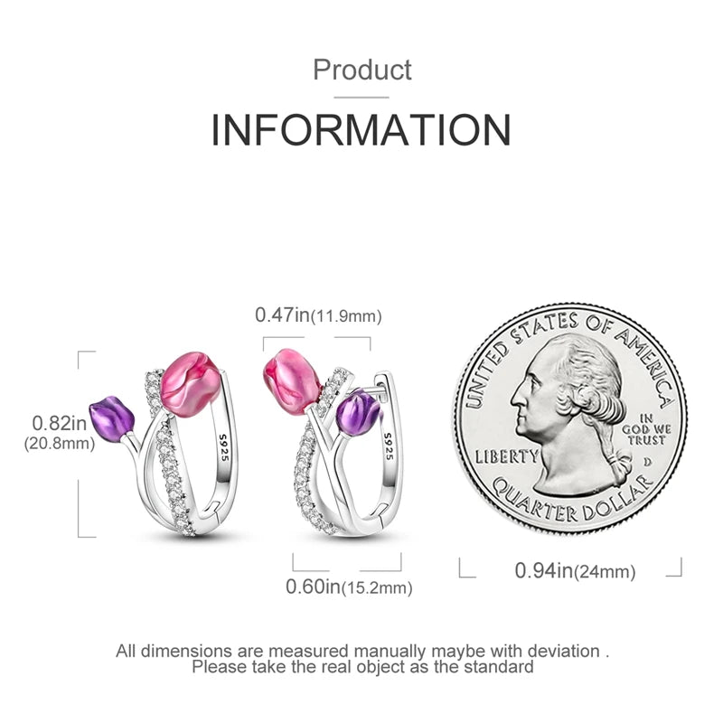 Orecchini a Cerchio in Argento 925 Sterling con Zirconi | Creole Brillantini